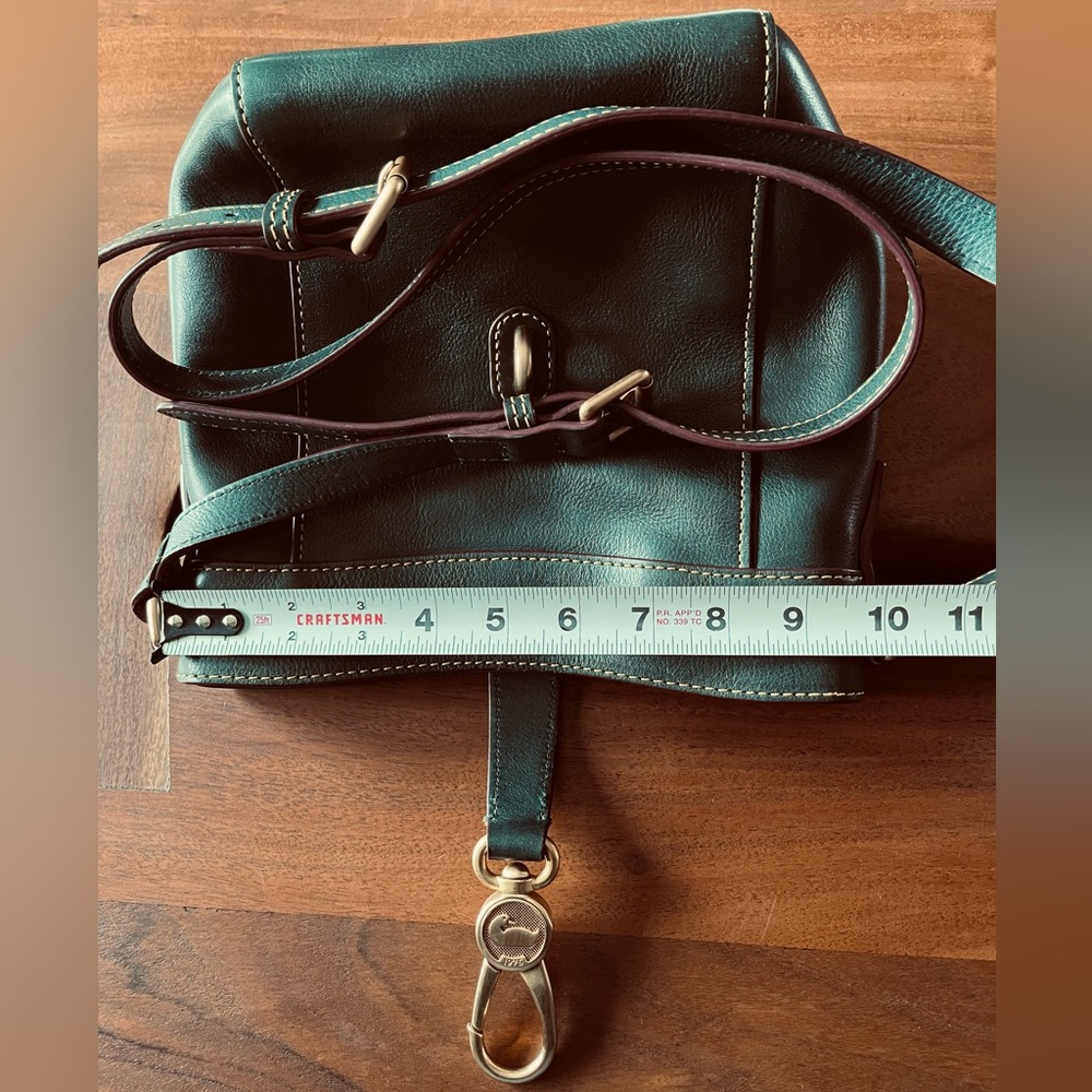 Dooney & Bourke Crossbody Florentine Leather Sadie Feed Purse Bag RARE Ivy Green - Picture 15 of 16